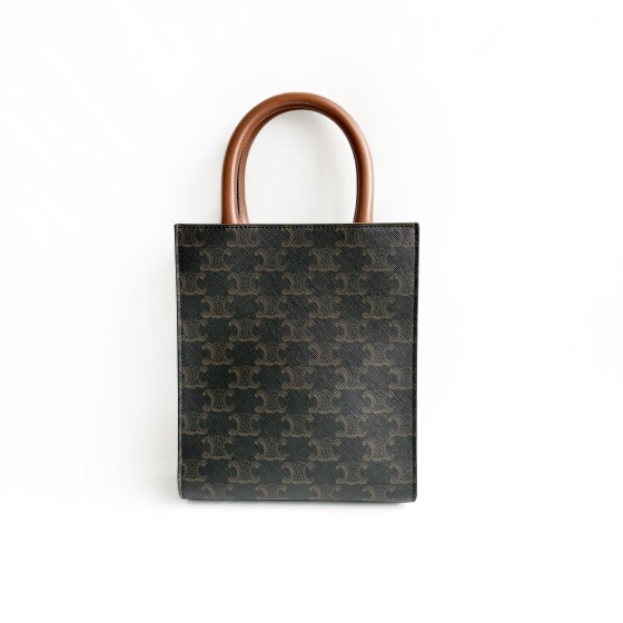 CELINE CABAS TRIOMPHE IN TRIOMPHE CANVAS WITH CELINE PRINT - MINI